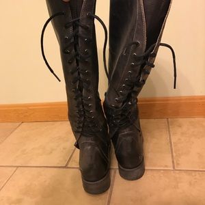 Bed Stu back lace leather boots.